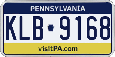 PA license plate KLB9168