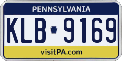 PA license plate KLB9169