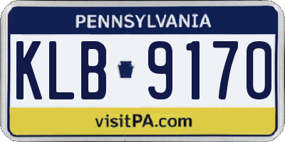PA license plate KLB9170