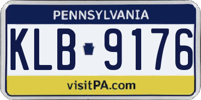 PA license plate KLB9176