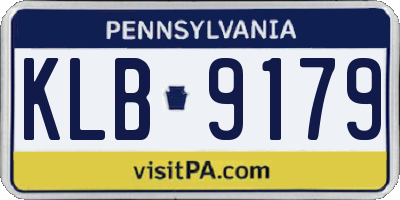 PA license plate KLB9179