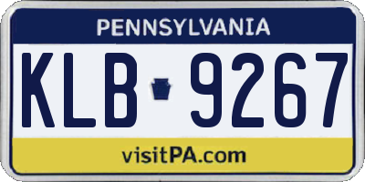 PA license plate KLB9267