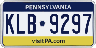 PA license plate KLB9297