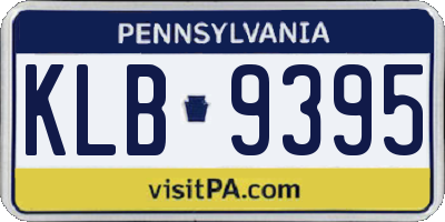 PA license plate KLB9395