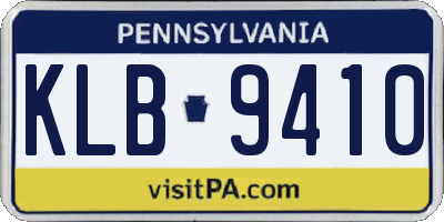 PA license plate KLB9410