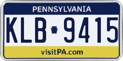 PA license plate KLB9415