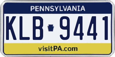 PA license plate KLB9441