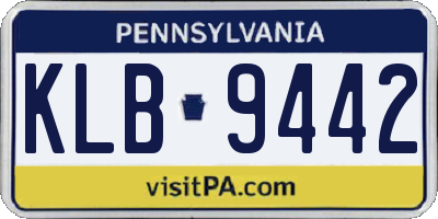 PA license plate KLB9442