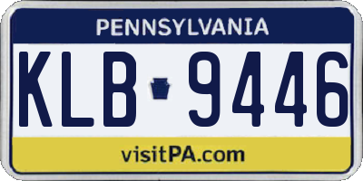 PA license plate KLB9446