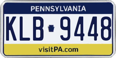 PA license plate KLB9448