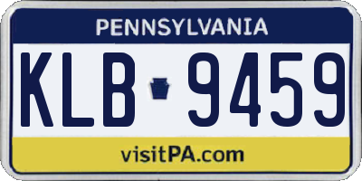 PA license plate KLB9459