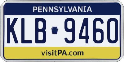 PA license plate KLB9460