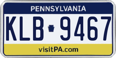 PA license plate KLB9467