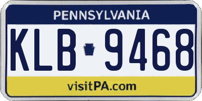 PA license plate KLB9468