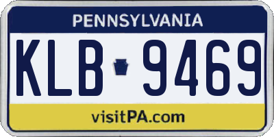 PA license plate KLB9469