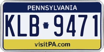 PA license plate KLB9471