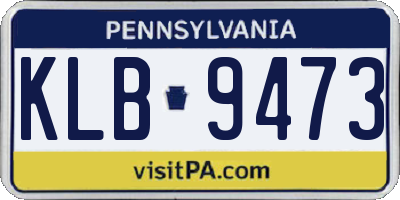PA license plate KLB9473