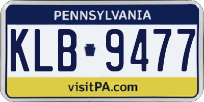 PA license plate KLB9477