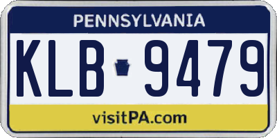 PA license plate KLB9479
