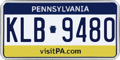 PA license plate KLB9480
