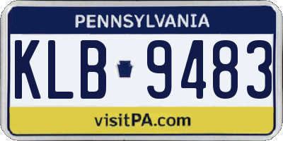 PA license plate KLB9483