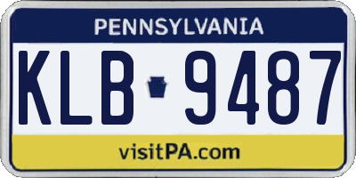 PA license plate KLB9487