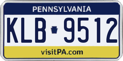 PA license plate KLB9512