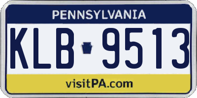 PA license plate KLB9513