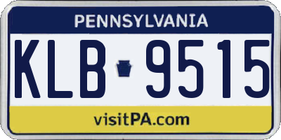 PA license plate KLB9515