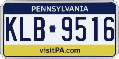 PA license plate KLB9516