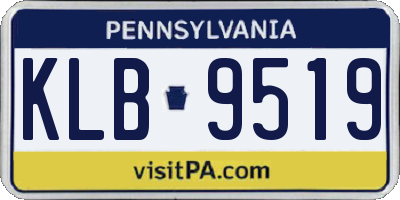 PA license plate KLB9519