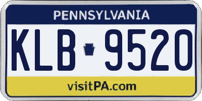 PA license plate KLB9520