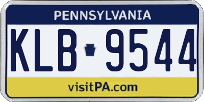 PA license plate KLB9544