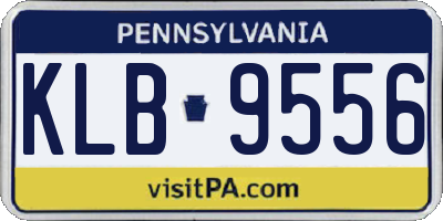 PA license plate KLB9556