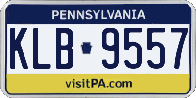 PA license plate KLB9557