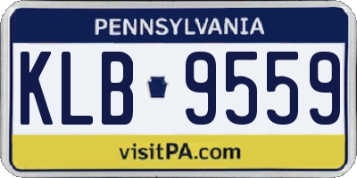 PA license plate KLB9559