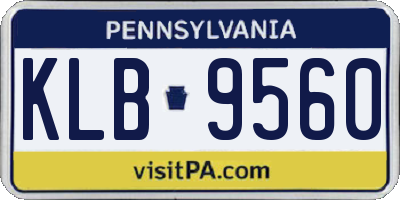 PA license plate KLB9560