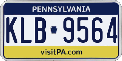 PA license plate KLB9564