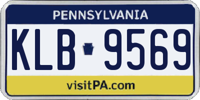 PA license plate KLB9569