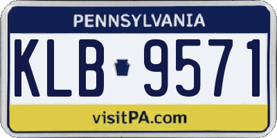 PA license plate KLB9571