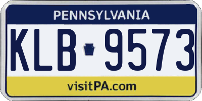 PA license plate KLB9573