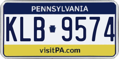 PA license plate KLB9574