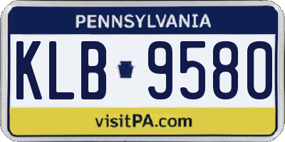 PA license plate KLB9580