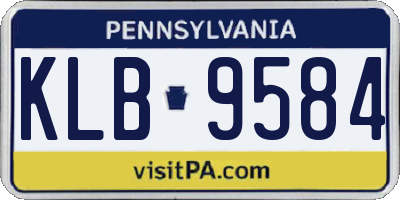 PA license plate KLB9584