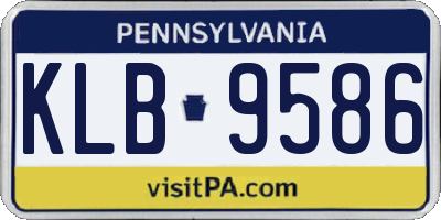 PA license plate KLB9586