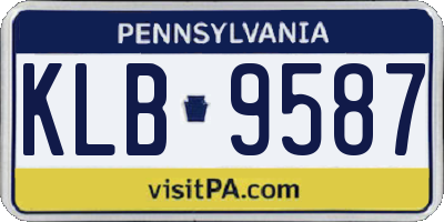 PA license plate KLB9587