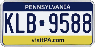 PA license plate KLB9588