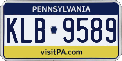 PA license plate KLB9589