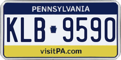 PA license plate KLB9590