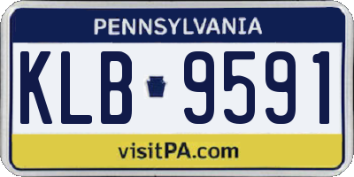 PA license plate KLB9591